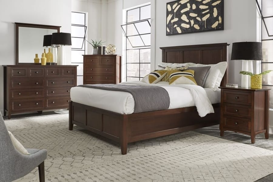 Modus Bedroom Paragon Wood Panel Bed In Truffle 4N35L4