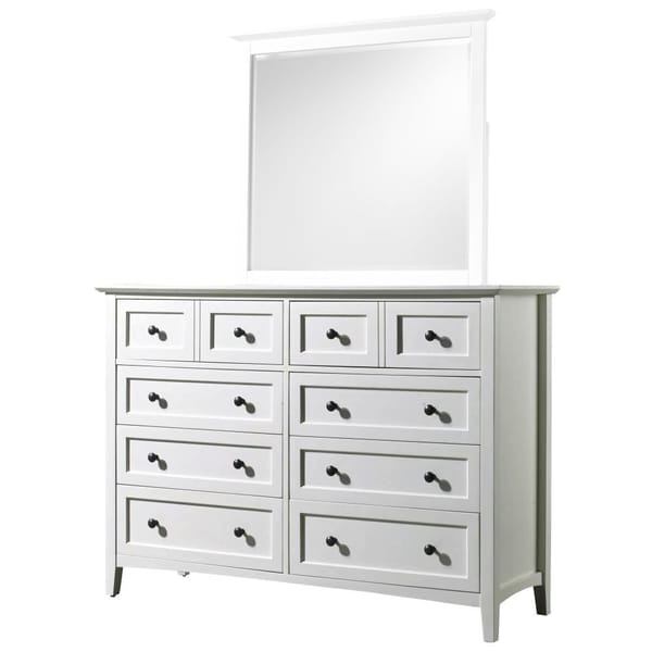 Modus Bedroom Paragon Eight Drawer Dresser In White 4NA482