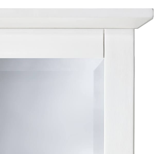 Modus Accessories Paragon Beveled Glass Mirror In White 4NA483