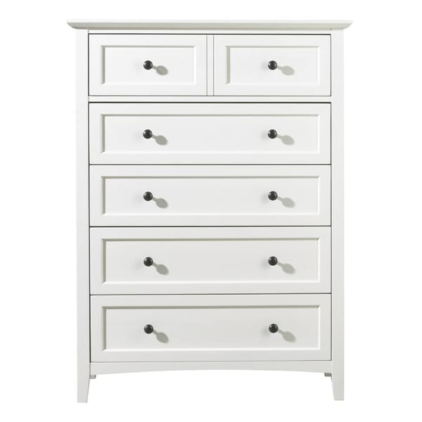 Modus Bedroom Paragon Five Drawer Chest In White 4NA484