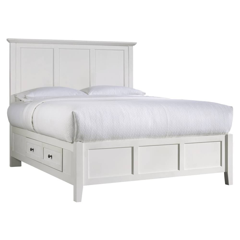 Modus Bedroom Paragon Four Drawer Wood Storage Bed In White 4NA4D6