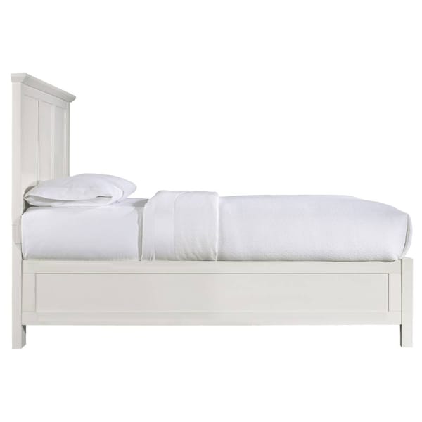 Modus Bedroom Paragon Wood Panel Bed In White 4NA4L4
