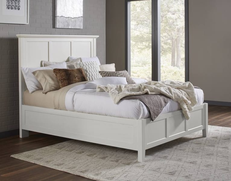 Modus Bedroom Paragon Wood Panel Bed In White 4NA4L4