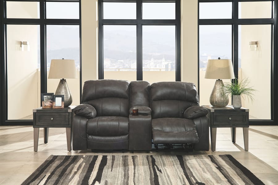 Ashley Living Room Dunwell Power Reclining Loveseat with Console 5160118