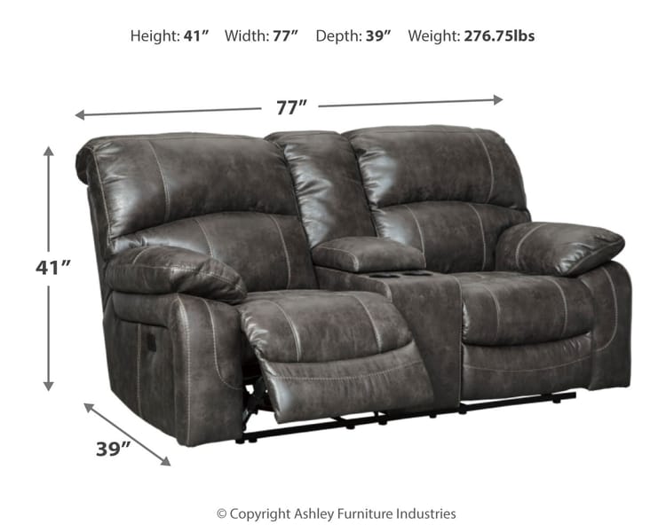 Ashley Living Room Dunwell Power Reclining Loveseat with Console 5160118