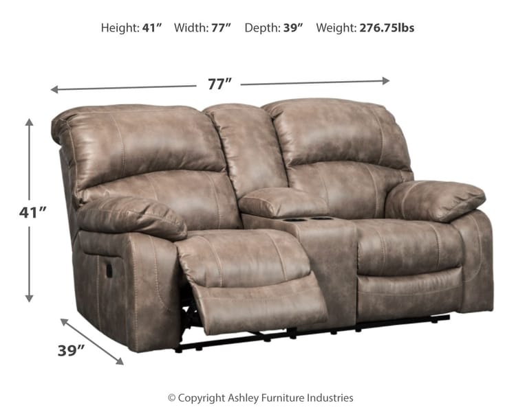 Signature Design by Ashley Dunwell Power Reclining Loveseat with Console 5160218 - Portland, OR | Key Home Furnishings
