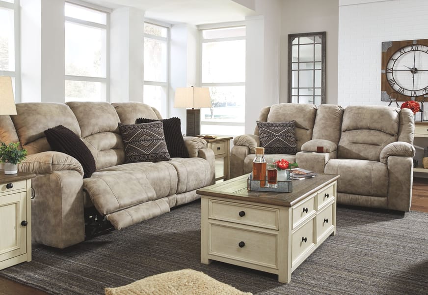 Ashley Living Room Bolanburg Chairside End Table with USB Ports and Outlets T637-7