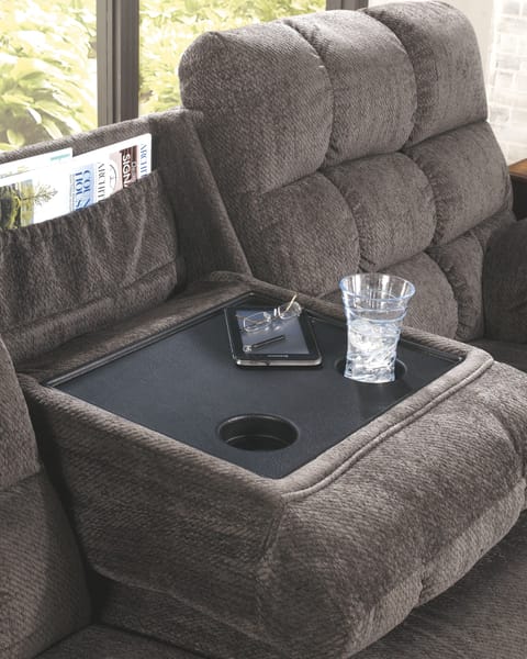 Ashley Living Room Acieona Reclining Sofa with Drop Down Table 5830089