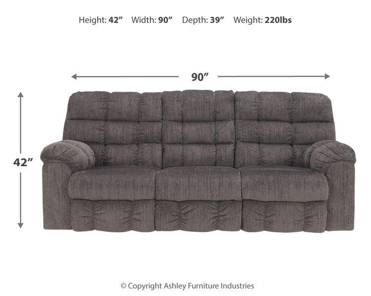 Ashley Living Room Acieona Reclining Sofa with Drop Down Table 5830089
