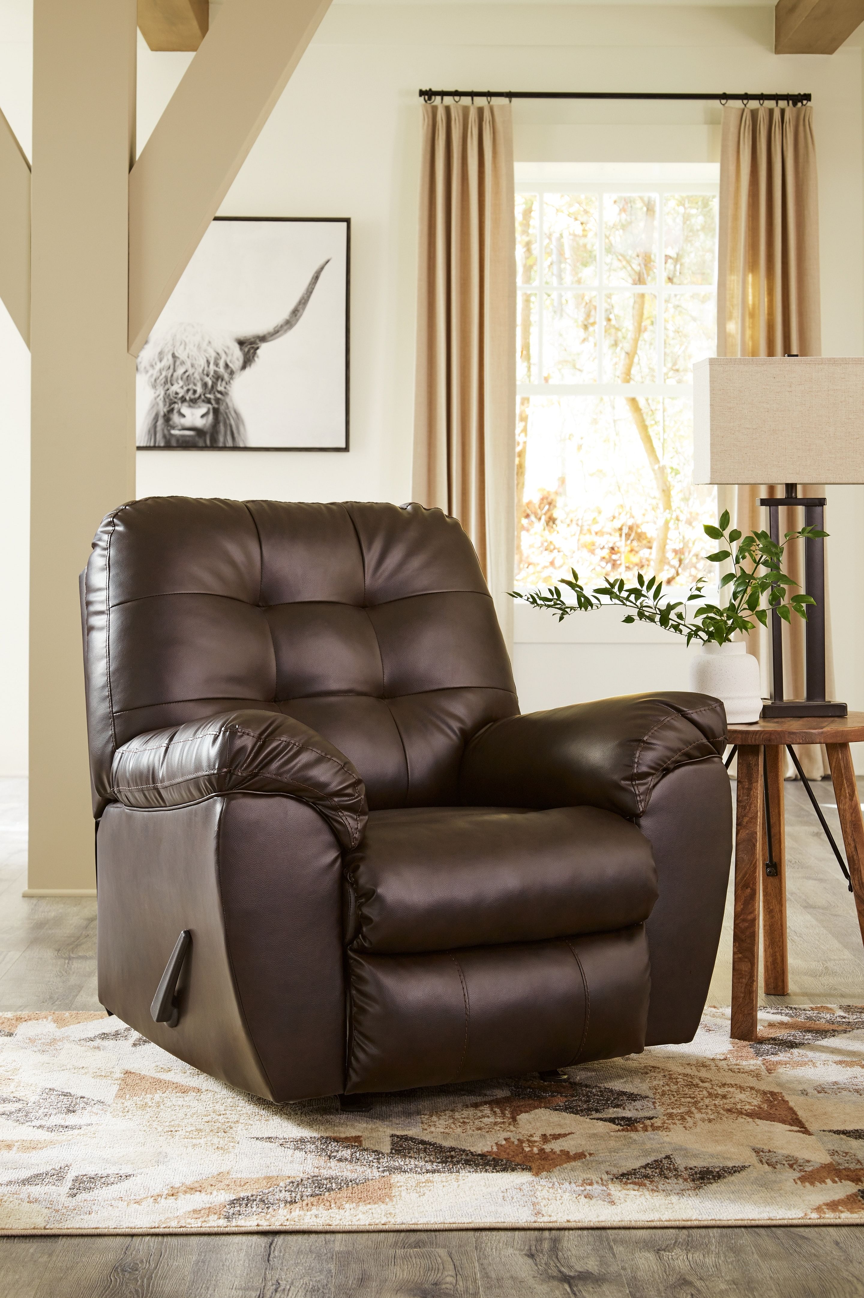 Ashley faux deals leather recliner