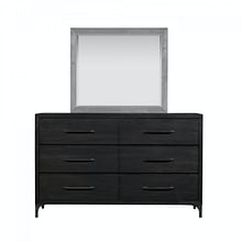 Modus Bedroom Lucerne Six-Drawer Metal Leg Dresser In Vintage Coffee 5NL282