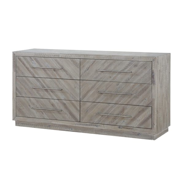 Modus Bedroom Alexandra Solid Wood Six Drawer Dresser In Rustic Latte 5RS382
