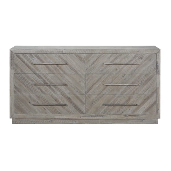 Modus Bedroom Alexandra Solid Wood Six Drawer Dresser In Rustic Latte 5RS382