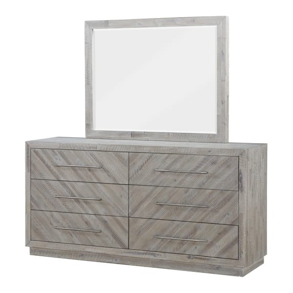Modus Bedroom Alexandra Solid Wood Six Drawer Dresser In Rustic Latte 5RS382