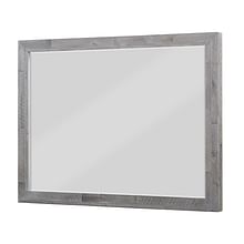 Modus Accessories Alexandra Solid Wood Solid Wood Beveled Glass Mirror In Rustic Latte 5RS383