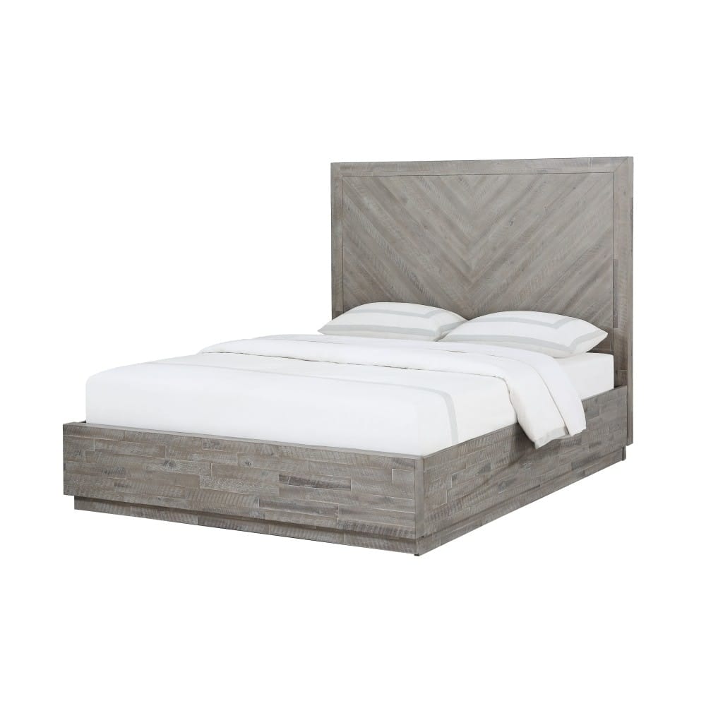 Modus Bedroom Alexandra Solid Wood Platform Bed In Rustic Latte 5RS3H6