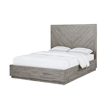 Modus Bedroom Alexandra Solid Wood Platform Bed In Rustic Latte 5RS3H4