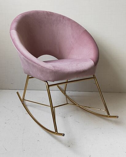 Blush pink rocking online chair