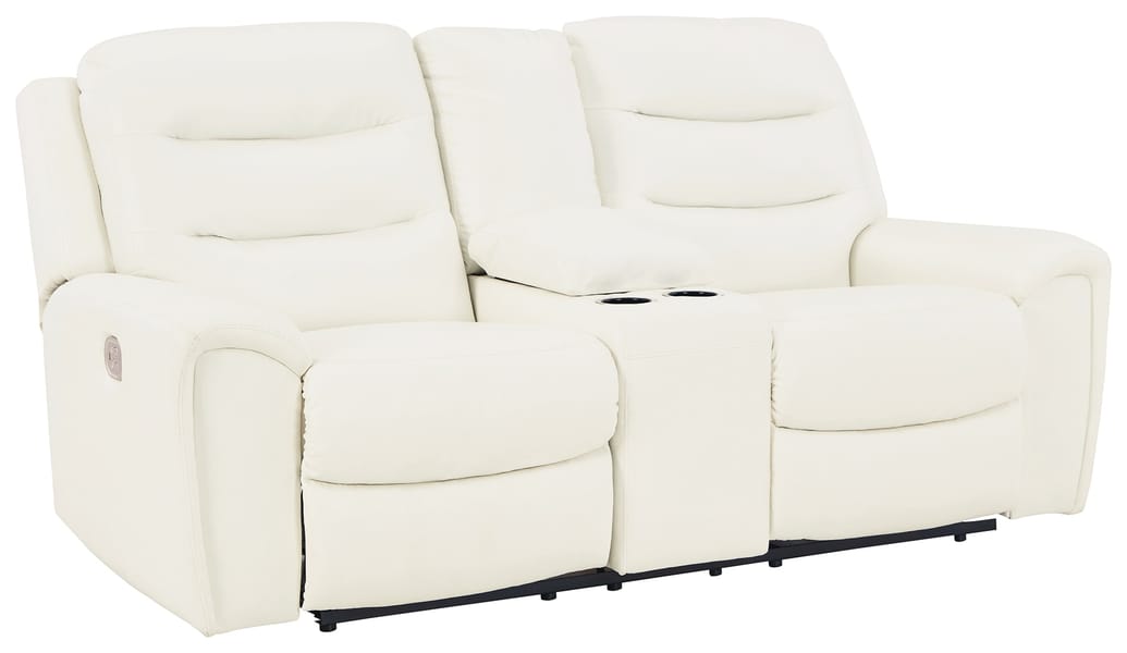Ashley Living Room Warlin Power Reclining Loveseat with Console 6110418