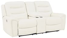 Ashley Living Room Warlin Power Reclining Loveseat with Console 6110418
