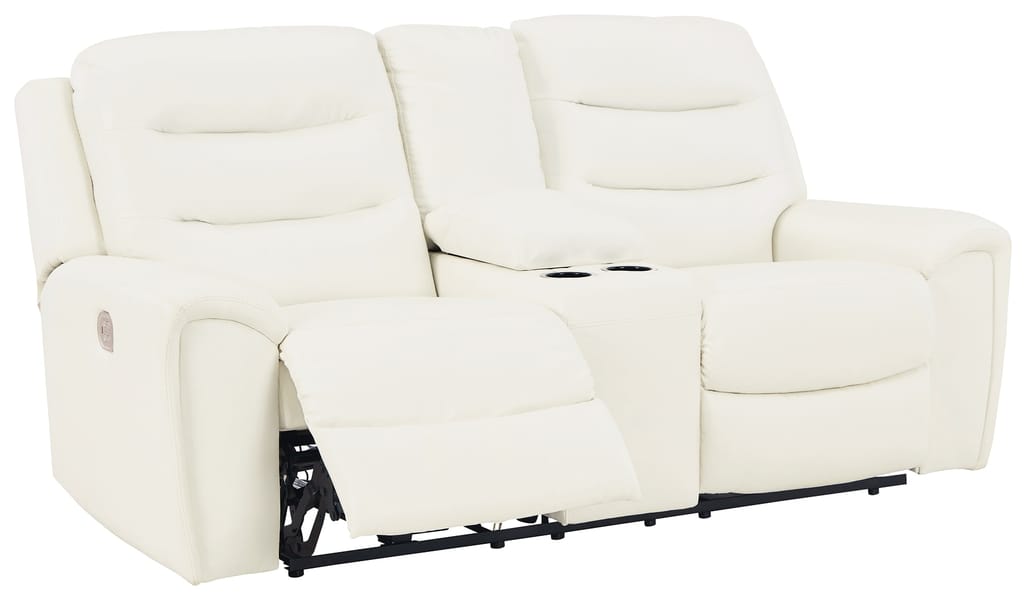 Ashley Living Room Warlin Power Reclining Loveseat with Console 6110418