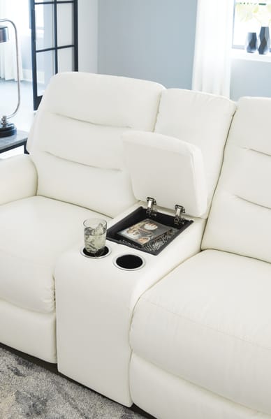 Ashley Living Room Warlin Power Reclining Loveseat with Console 6110418