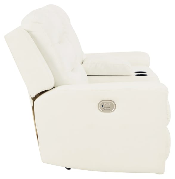 Ashley Living Room Warlin Power Reclining Loveseat with Console 6110418