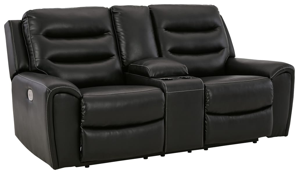 Ashley Living Room Warlin Power Reclining Loveseat with Console 6110518