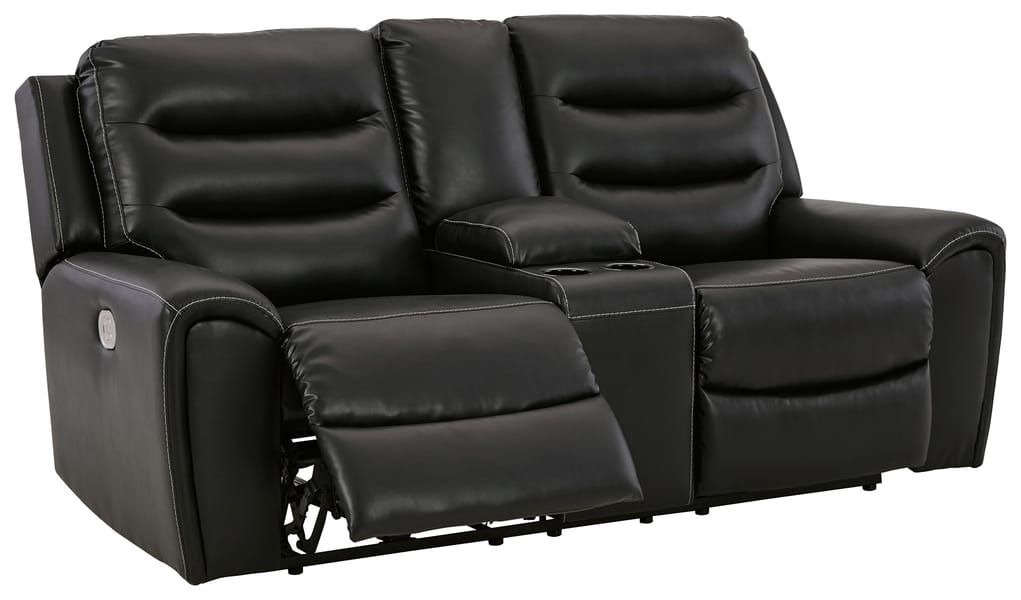 Ashley Living Room Warlin Power Reclining Loveseat with Console 6110518