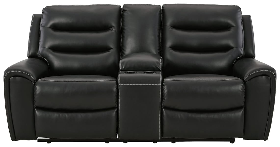 Ashley Living Room Warlin Power Reclining Loveseat with Console 6110518