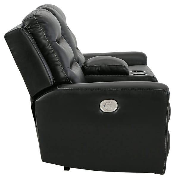Ashley Living Room Warlin Power Reclining Loveseat with Console 6110518