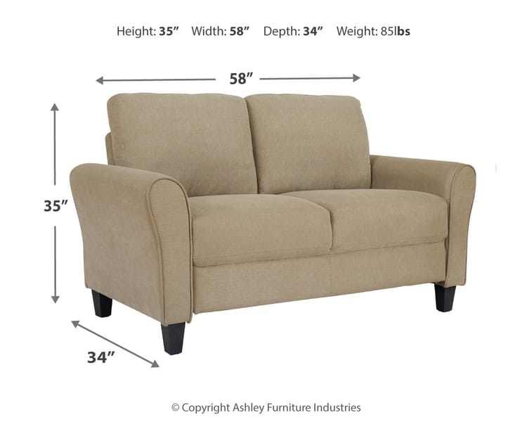 Ashley Living Room Carten Loveseat 6130435