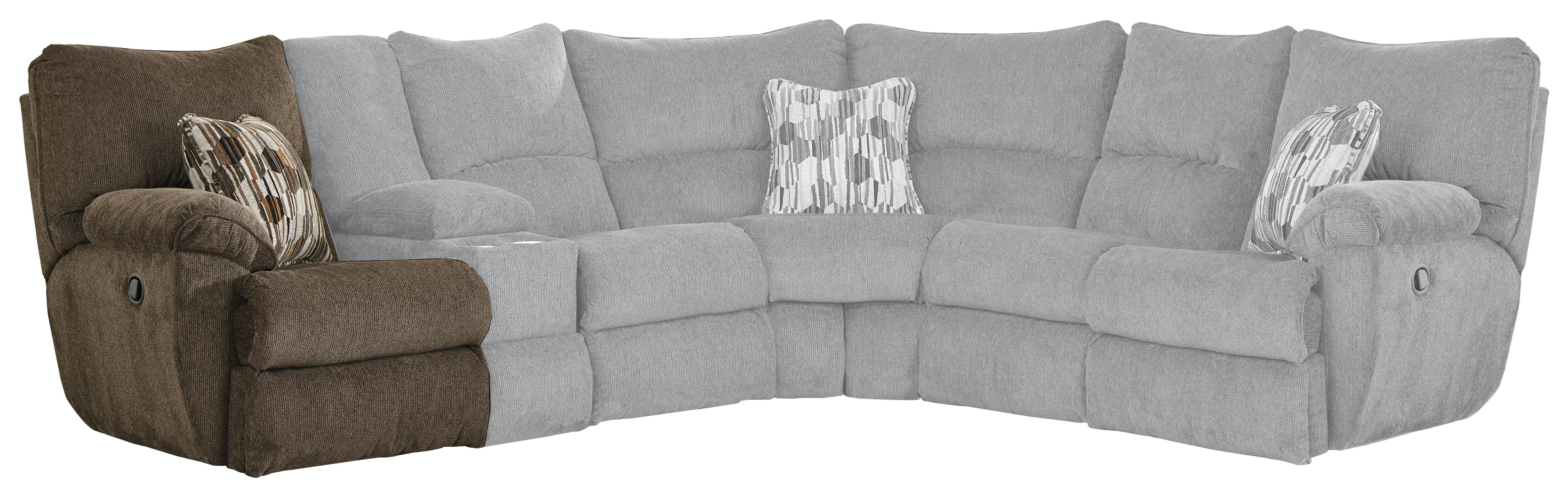 Catnapper Furniture Living Room Power Lay Flat Reclining Left Side Facing 62256-Chocolate