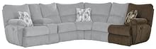 Catnapper Furniture Living Room Power Lay Flat Reclining Right Side Facing 62257-Chocolate