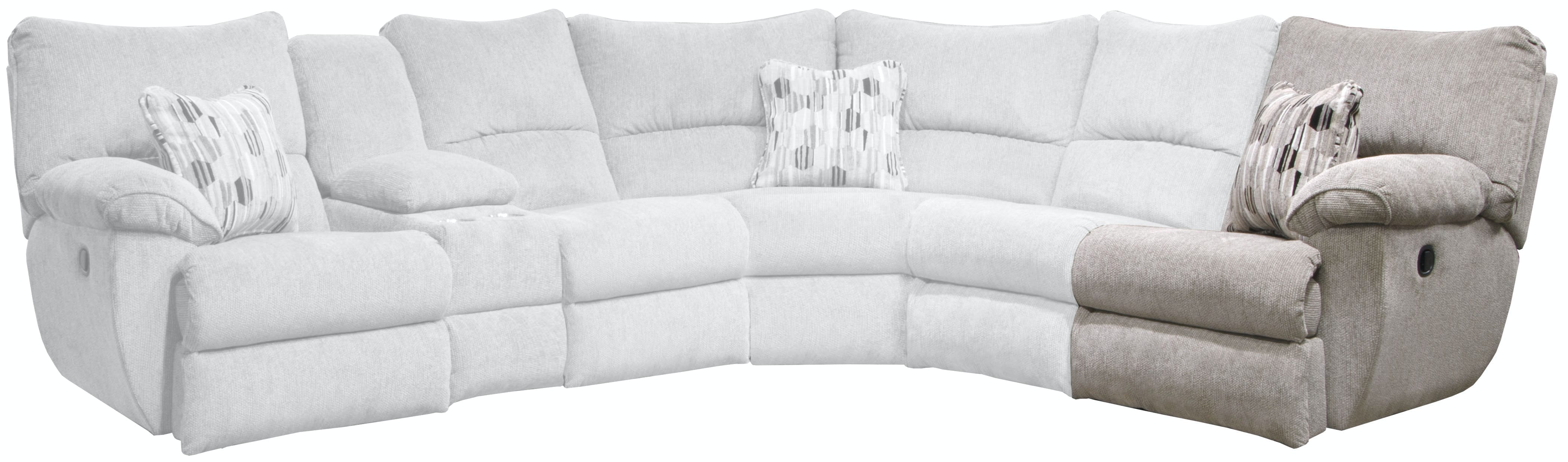 Catnapper Furniture Living Room Power Lay Flat Reclining Right Side Facing 62257-Pewter