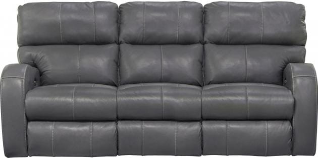 Catnapper Furniture Living Room Power Headrest Power LayFlat Reclining Sofa 64461-Gunmetal