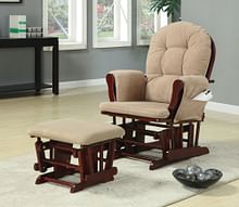 Coaster Living Room Glider With Ottoman 650010