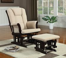 Coaster Living Room Glider With Ottoman 650011