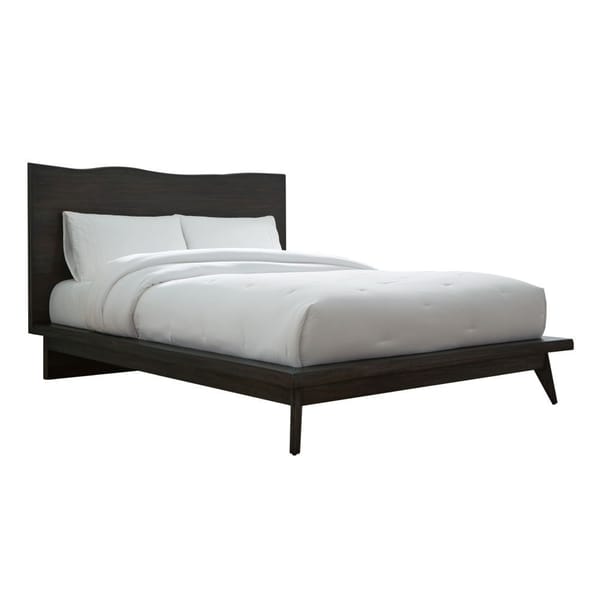 Modus Bedroom Tavel Nailhead Upholstered Platform Bed In Tumbleweed 3ZS1L412