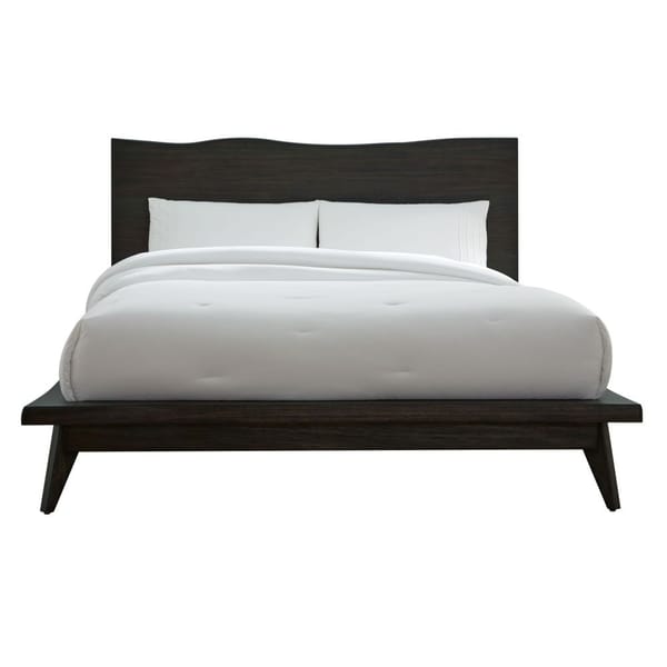 Modus Bedroom Tavel Nailhead Upholstered Platform Bed In Tumbleweed 3ZS1L412