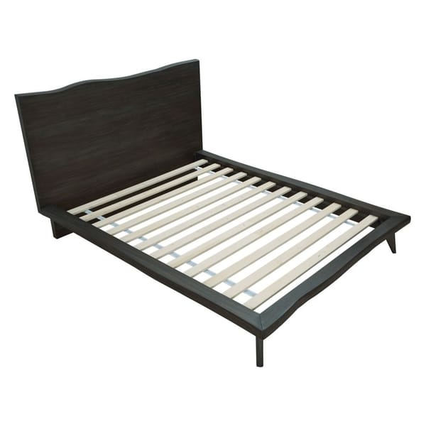 Modus Bedroom Tavel Nailhead Upholstered Platform Bed In Tumbleweed 3ZS1L412