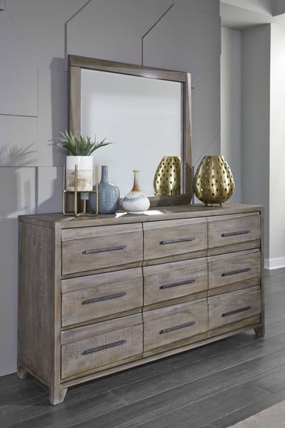 Modus Bedroom Hearst Solid Wood Nine-Drawer Dresser In Sahara Tan 6VF382