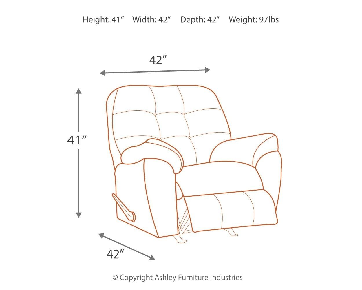 Living Room Recliners Ashley Living Room Accrington Recliner 7050825 at