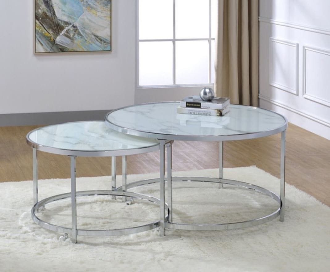 Coaster Living Room 2 Pc Nesting Coffee Table 721528