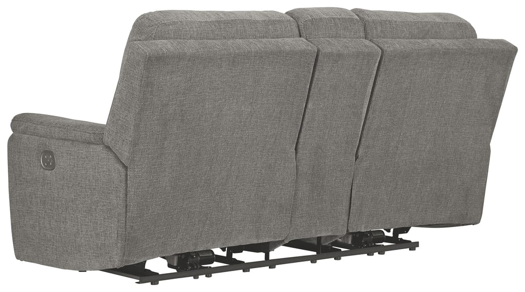 Ashley Living Room Mouttrie Power Reclining Loveseat with Console 7320518