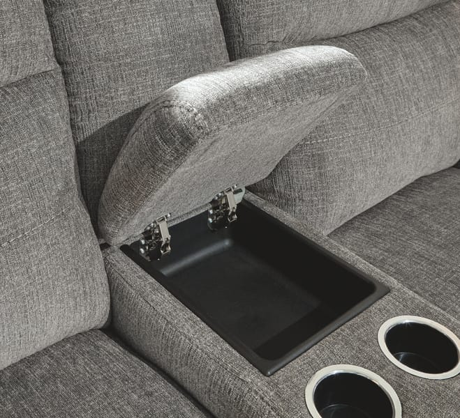 Ashley Living Room Mouttrie Power Reclining Loveseat with Console 7320518