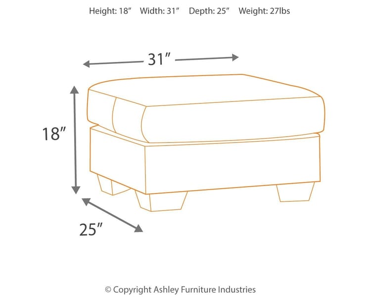 Ashley Living Room Darcy Ottoman 7500514