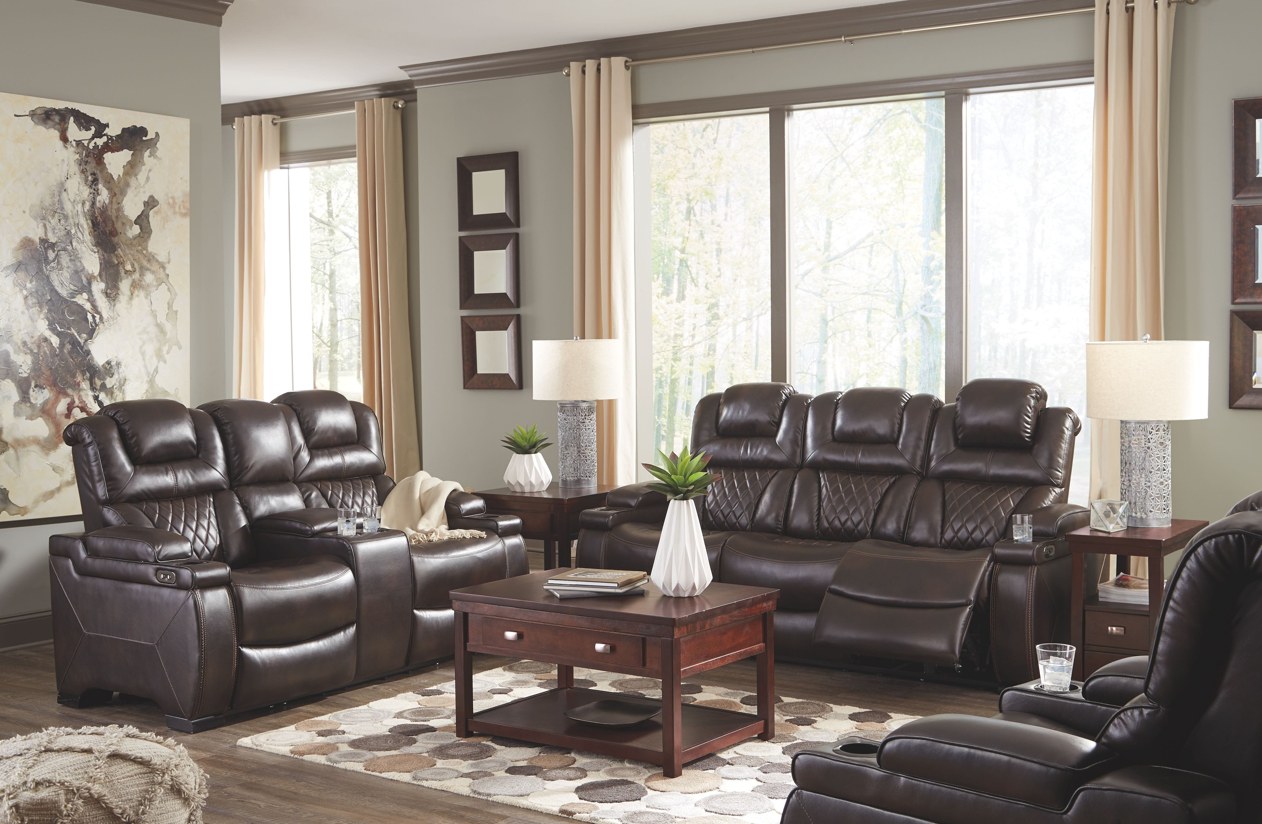 リヨン Living Room Sofas Ashley Living Room Warnerton Power Reclining