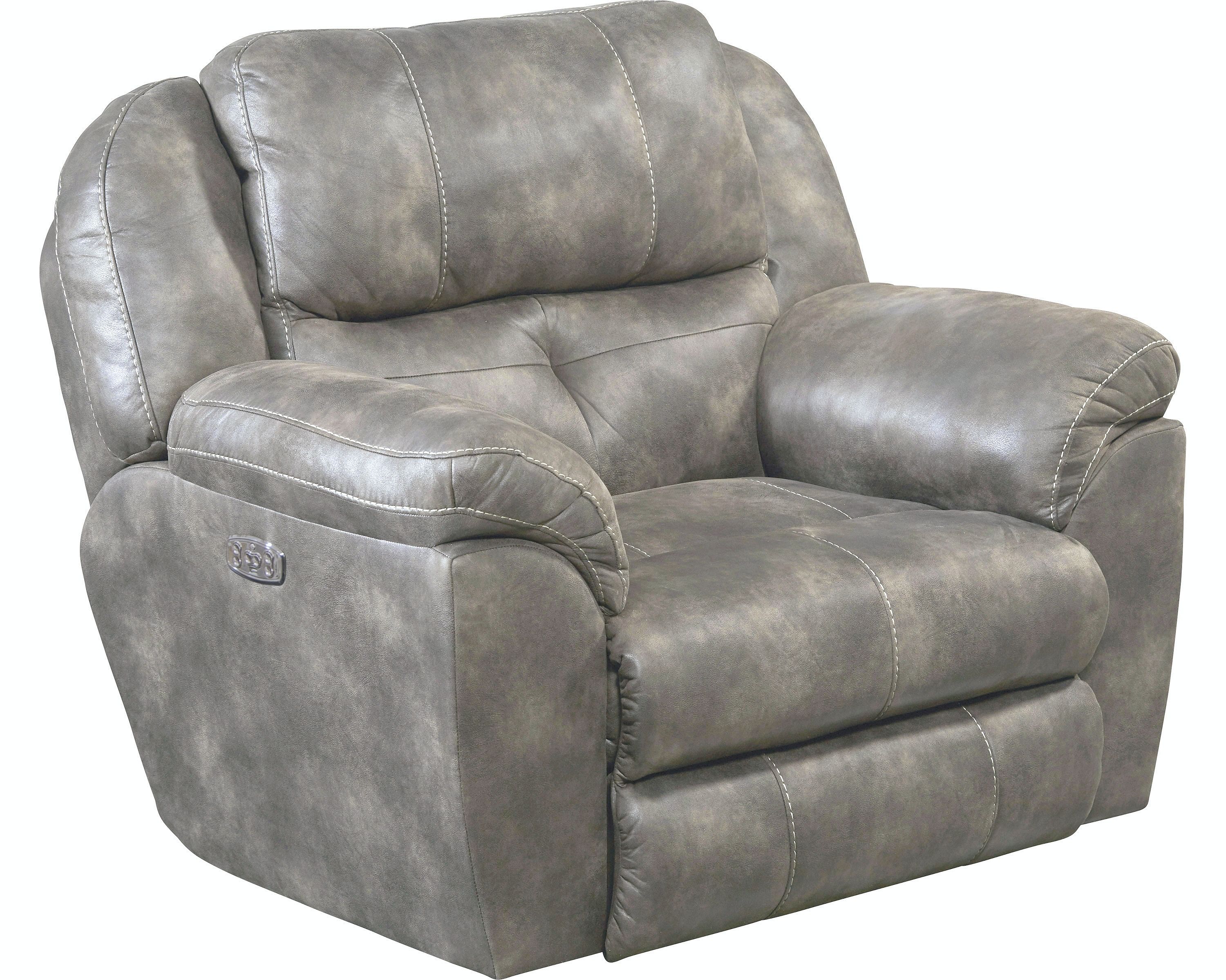 Catnapper Furniture Living Room Power Lay Flat Recliner with Adjustable Headrest 618907-Steel
