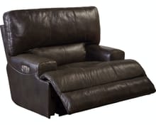 Catnapper Furniture Living Room Power Headrest with Lumbar Lay Flat Recliner 764580-7-Chocolate